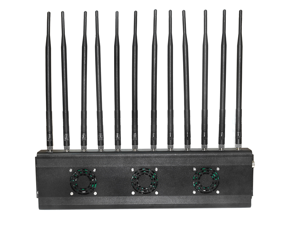 Desktop 10-50M Antenna Mobile Phone Signal Jammer For Gas Stations