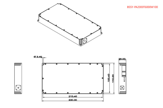 100W High Power Bidirectional RF Amplifier N Type Output 4800-6200MHz 3000-4000MHz