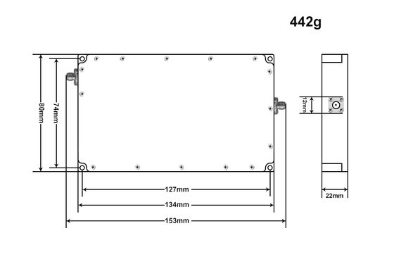 Civil security system ultra-wideband power amplifier 50W 4G-8G 28V power supply industrial-grade power amplifier