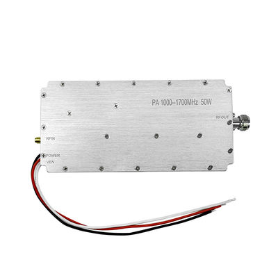 Modulo de amplificador de energia anti-drone de banda larga de 50W Faixa de frequência 1000-1700MHz Ganho 47 para necessidades de segurança ao ar livre