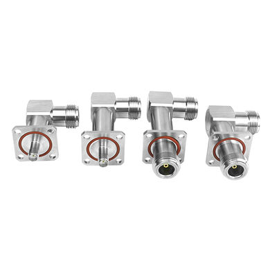 Conector de peças de equipamento de chassi anti-drone de alumínio à prova d'água SMA para N 90 graus