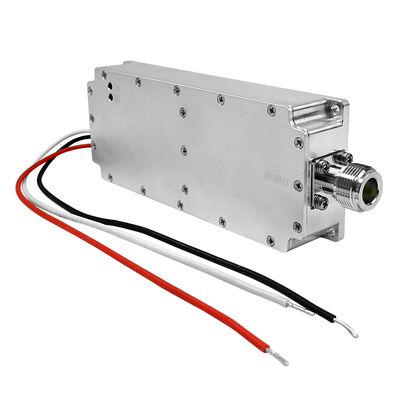 Casca de alumínio com solução de GaN tipo N 50W 6,5 GHz 7,5 GHz amplificação do módulo de interferência de sinal de drone