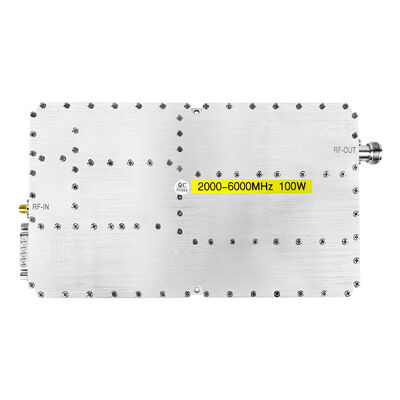 Amplificador de potência RF de banda larga 2000-6000MHz 100W para bloqueio de sinal de drone GPS FPV UAV
